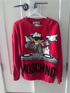 H&M x Moschino Disney Donald Duck Red Sweatshirt
